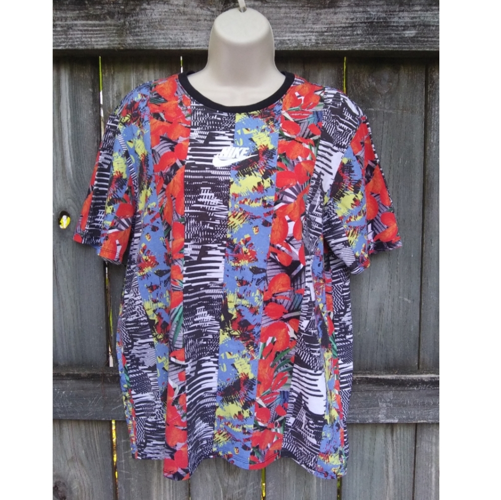 Nike tee multicolor shirt size L #28